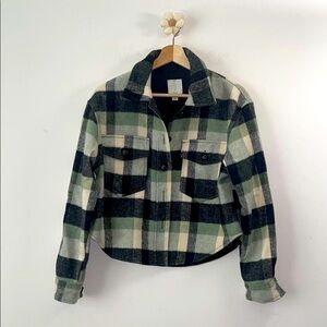 Joie Green and Black Utility Jacket Contemporary Design